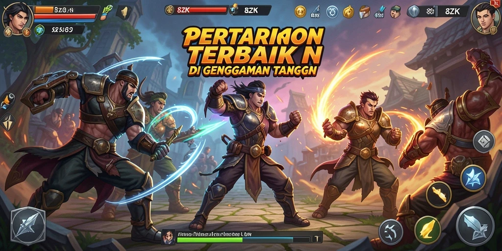 Screenshot gameplay 8ZK menampilkan aksi pertarungan yang mendebarkan.