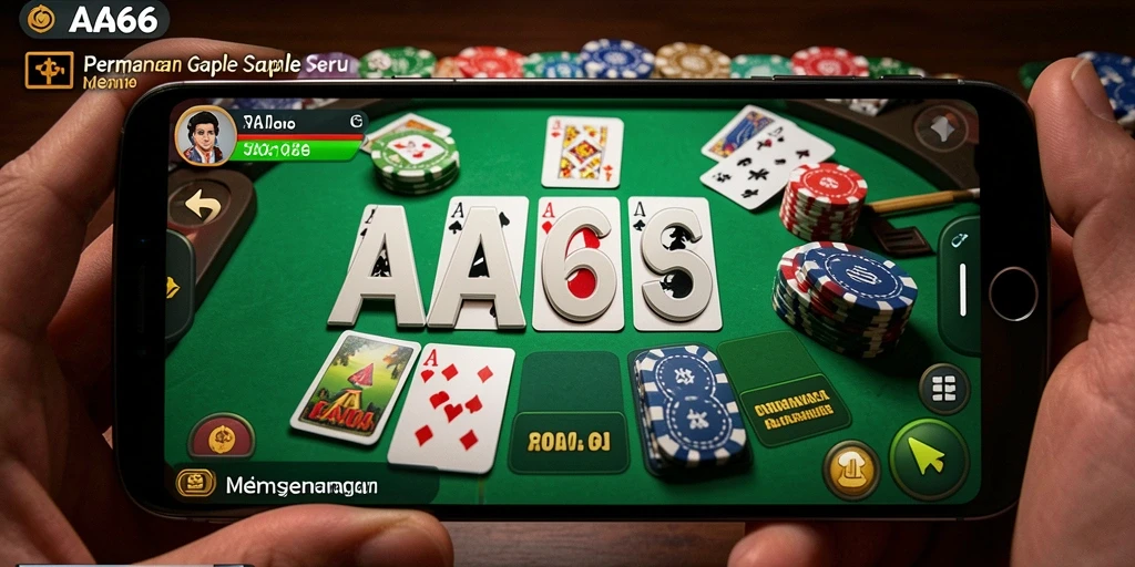 Screenshot gameplay AA666 memperlihatkan suasana seru permainan Gaple.