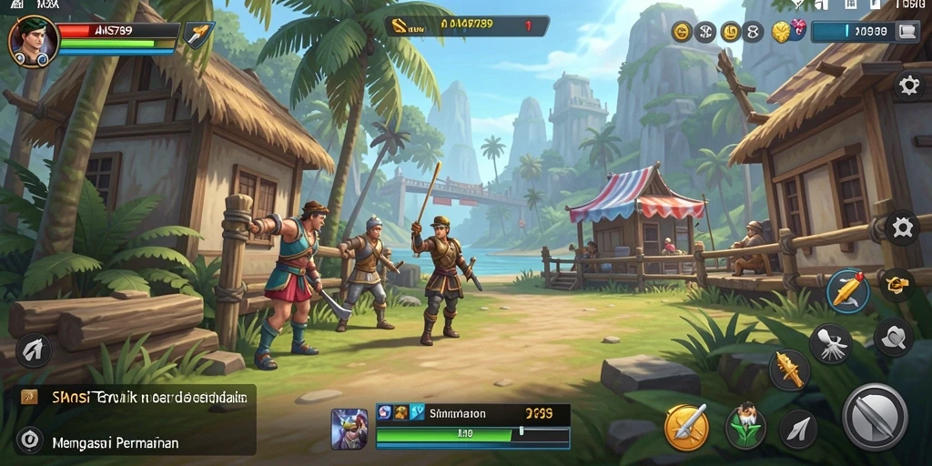 Screenshot AMS789 menampilkan pertempuran strategi yang intens dan mendebarkan.