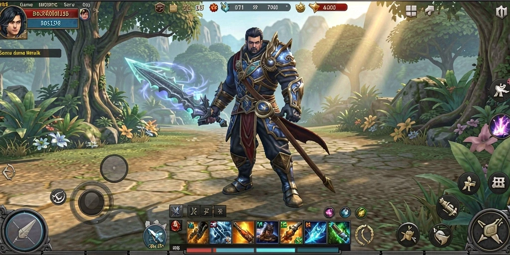 Screenshot gameplay BOS138 menampilkan aksi pertarungan seru dalam dunia MMORPG.