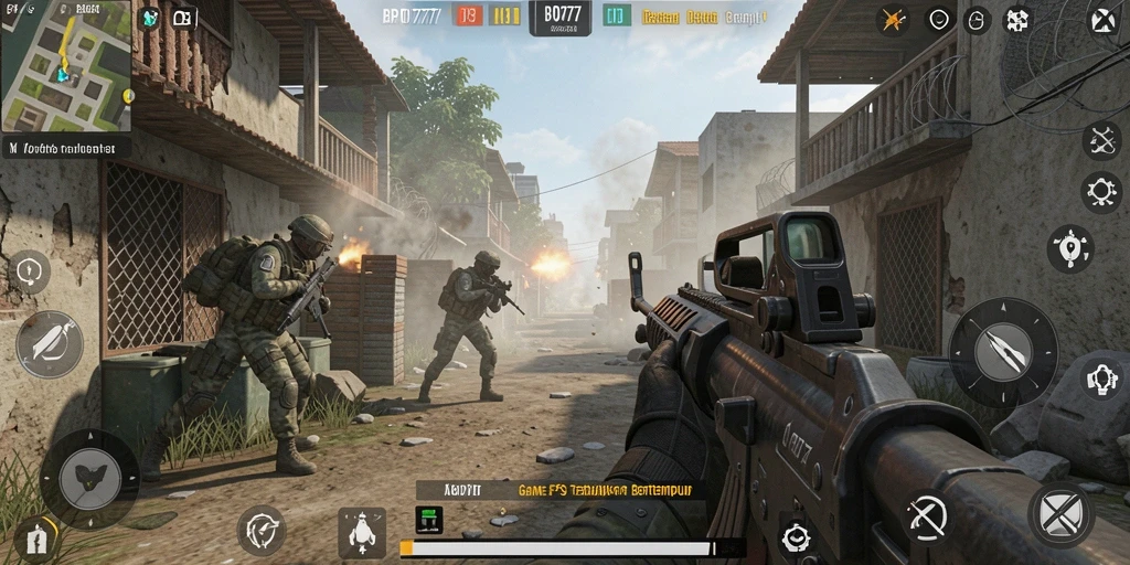 Tangkapan layar gameplay BPO777 yang penuh aksi dan intens.