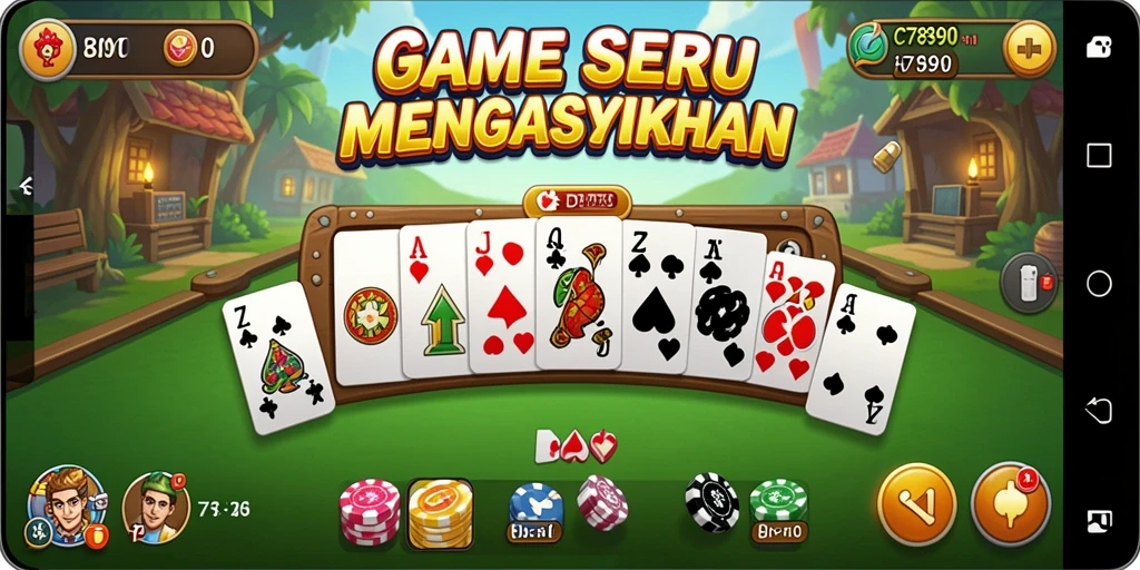 Screenshot gameplay C7890 yang menampilkan keseruan bermain Domino.