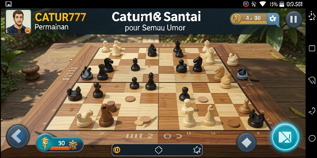 Screenshot utama CATUR777 menampilkan gameplay Catur yang seru dan menarik.