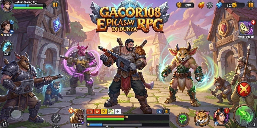 Tampilan gameplay seru di GACOR108 dengan pertempuran yang intens.