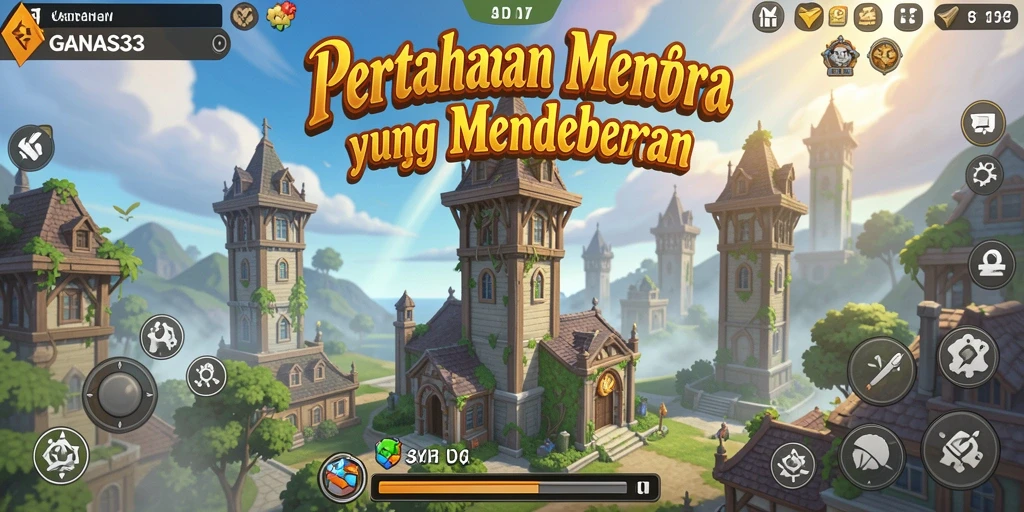 Tangkapan layar menunjukkan aksi pertahanan menara yang mendebarkan.