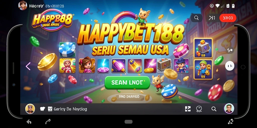 Tampilan screenshot utama <strong>HAPPYBET188</strong> menunjukkan keseruan gameplay arcade yang menarik.
