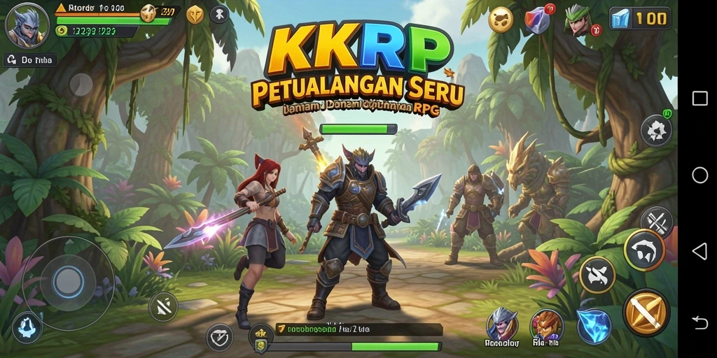 Screenshot gameplay KKRP menampilkan petualangan epik di dunia yang luas.