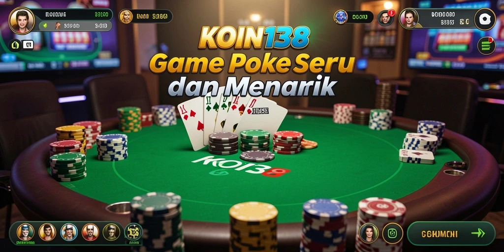 Tampilan gameplay Poker di KOIN138 yang seru dan mendebarkan.