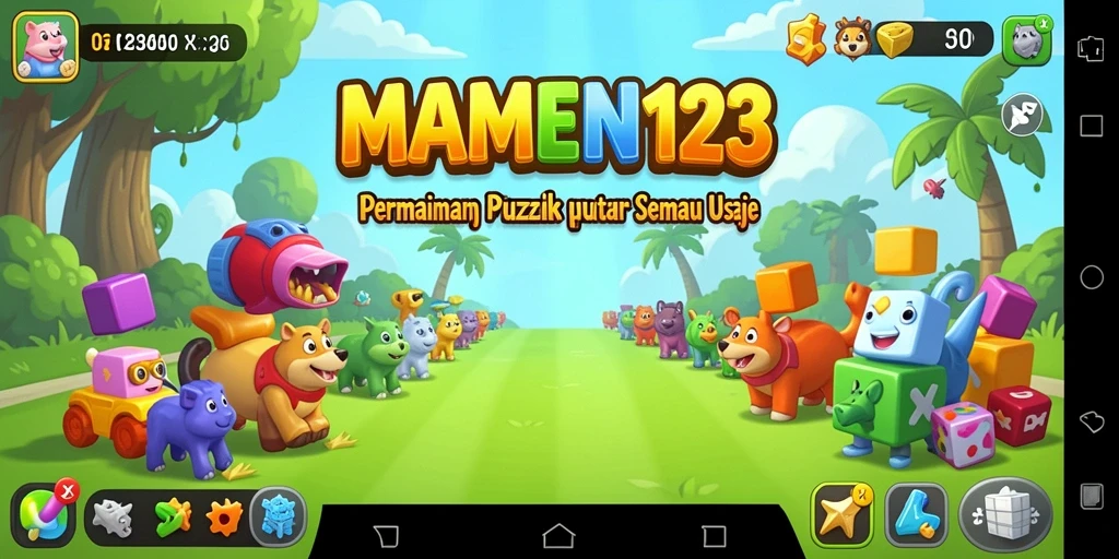 Screenshot gameplay MAMEN123 dengan teka-teki yang menantang dan menarik.