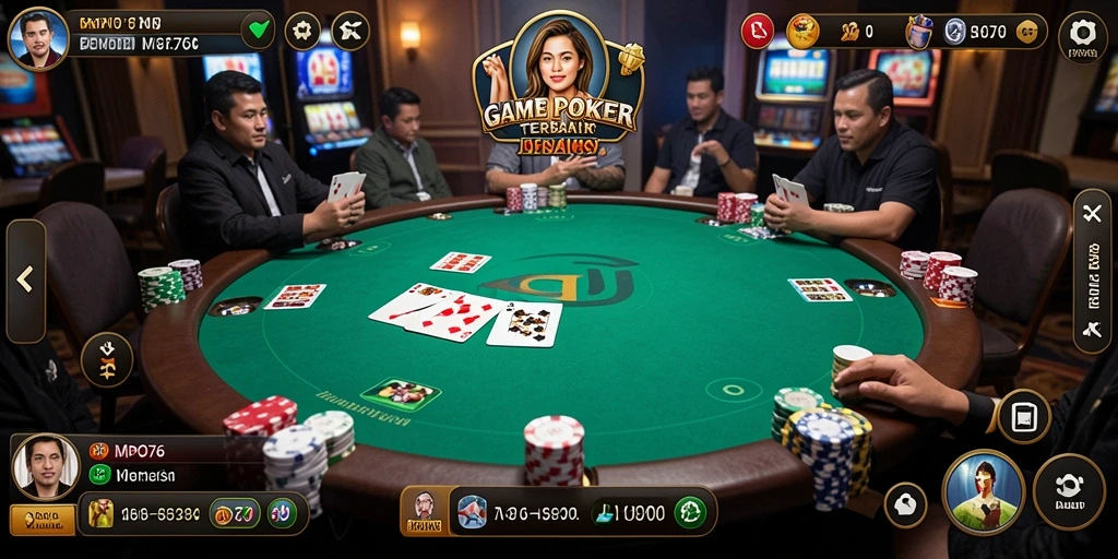 Screenshot MPO76 menampilkan gameplay poker yang seru dan interaktif.