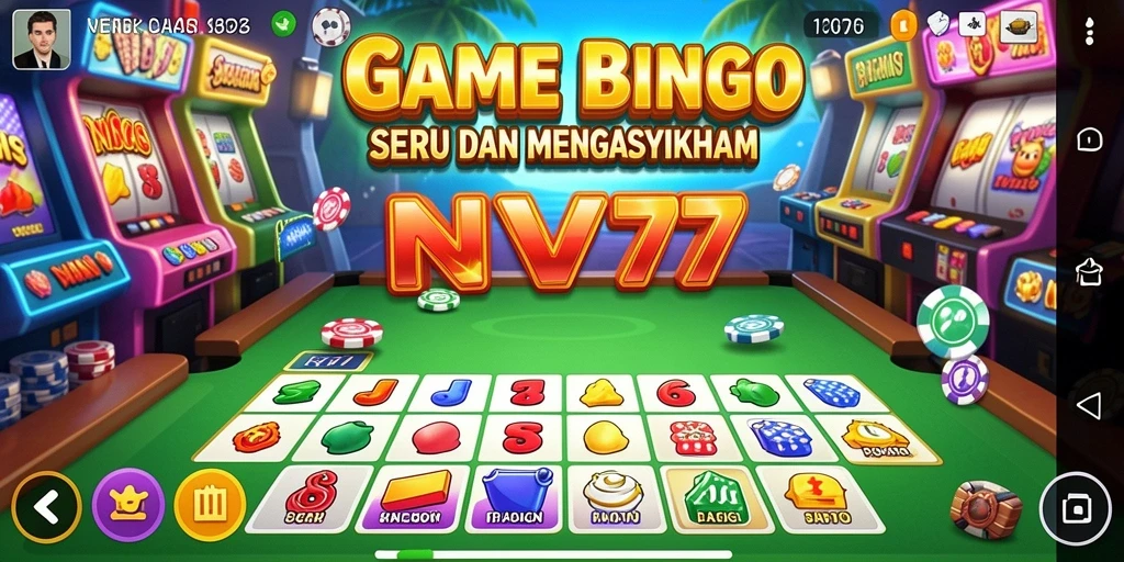 Tampilan gameplay Bingo seru dari NV77 dengan fitur interaktif.