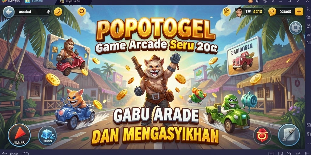 Screenshot gameplay POPOTOGEL yang menampilkan keseruan permainan Arcade.
