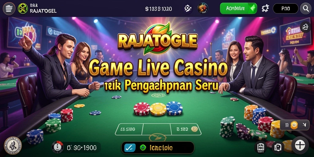 Tampilan permainan Live Casino yang menarik di RAJATOGEL.