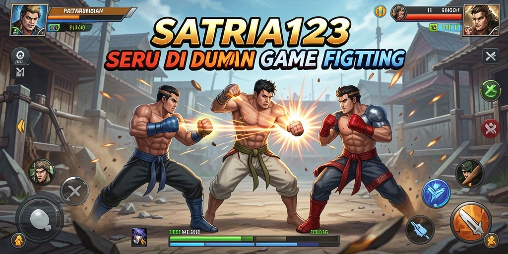 Gameplay SATRIA123 menampilkan pertarungan seru antara karakter yang kuat.