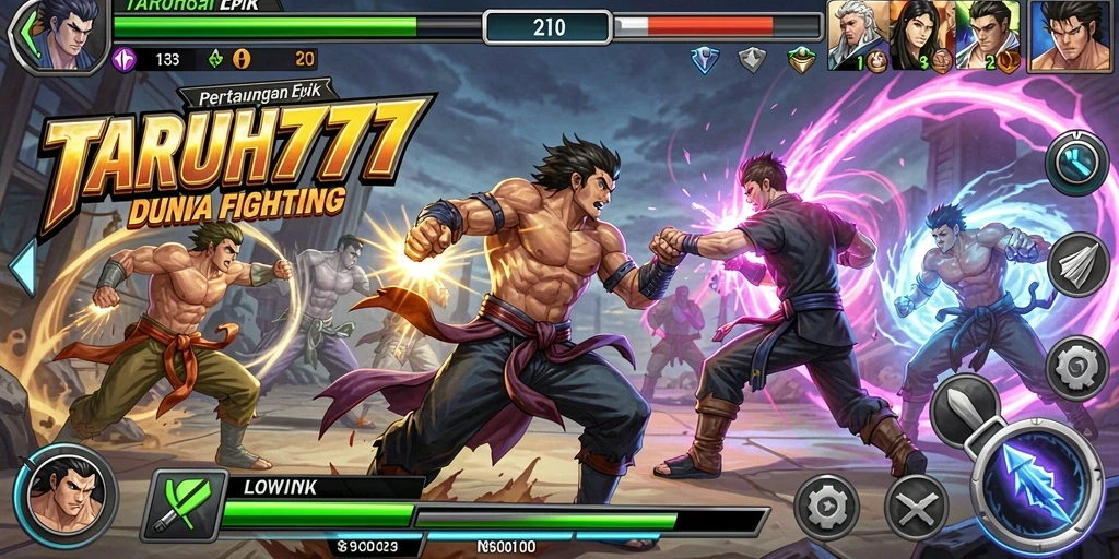 Tampilan gameplay TARUH777 dengan aksi Fighting yang intens dan grafis yang menawan.