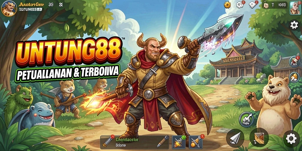 Screenshot gameplay UNTUNG88 yang menampilkan dunia terbuka yang luas.